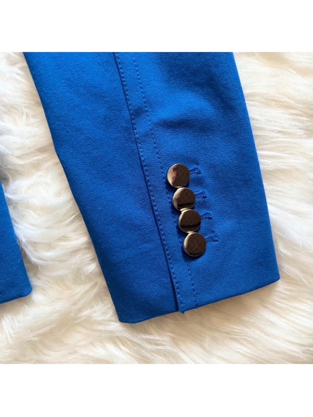 New! Derek Lam 10 Crosby Rodeo Azure Blue Double Breasted Blazer Size 4 - Picture 6 of 8